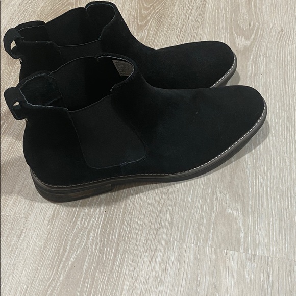 Black Suede Ankle Boots - Picture 1 of 6